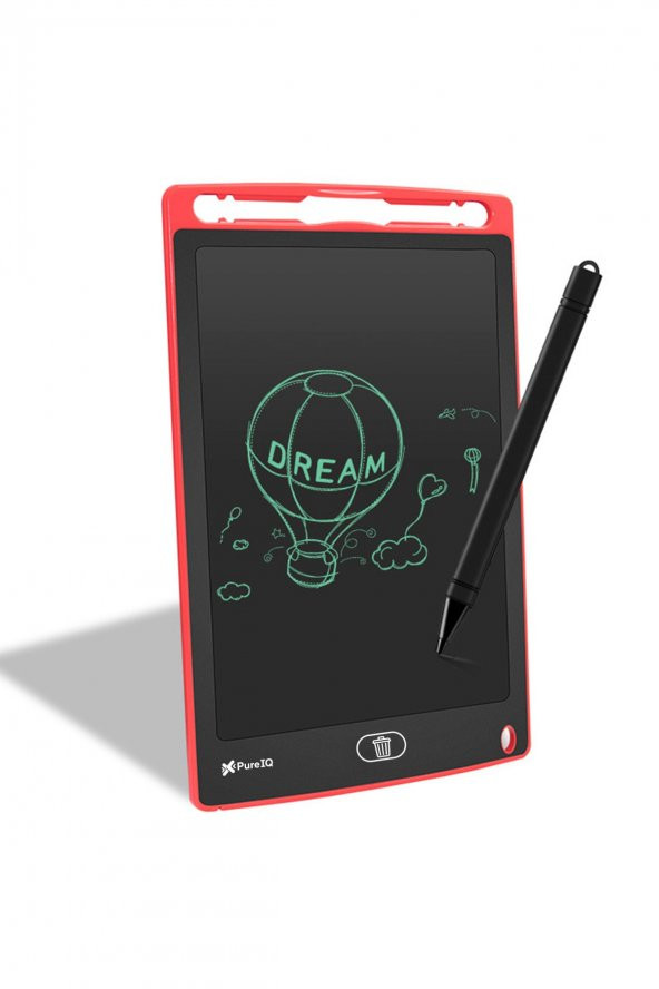 Lcd 8.5 Yazı Çizim Grafik Tableti Tahtası Silme Tuşlu Kalem Dahil (KIRMIZI) - 3