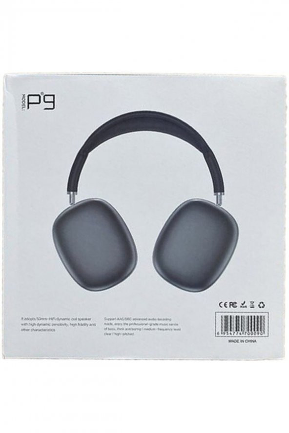 P9 Bluetooth Kulak Üstü Kulaklık Siyah - 2