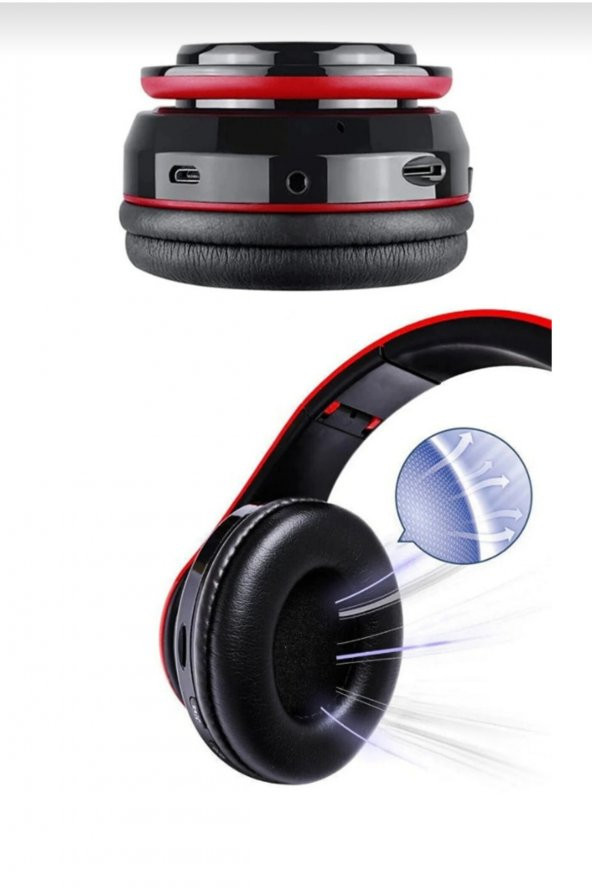 B39 Bluetooth Kulaküstü Kulaklık Led Işıklı Mikrofonlu Kablosuz Kulak Üstü Kulaklık - 2