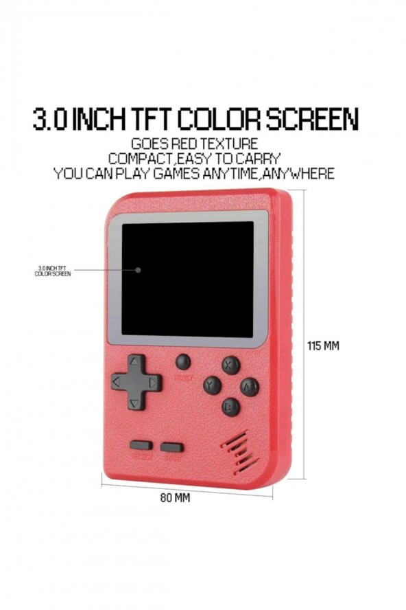 Gameboy Retro 2 Oyunculu Mini Atari 3 İnç - 3