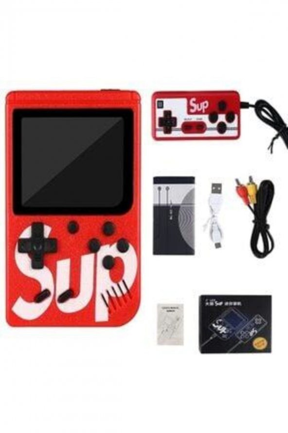 Kırmızı 400 Nostalji Oyunlu Mini Atari Gameboy & Gamebox Oyun Konsolu Gameboykırmızı - 3