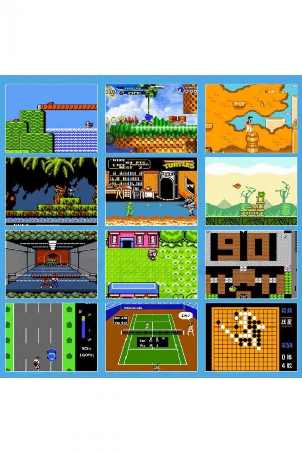 QASUL Sup 400 Oyunlu Mini Atari Gameboy Video Oyun Konsolu sup01-T - 3