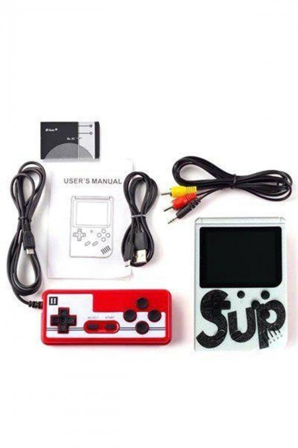 Sup Taşınabilir Video Oyun Konsolu 3 400 Klasik Nostalji Oyunlu Mini Atari Gameboy 2 Oyunculu - 2