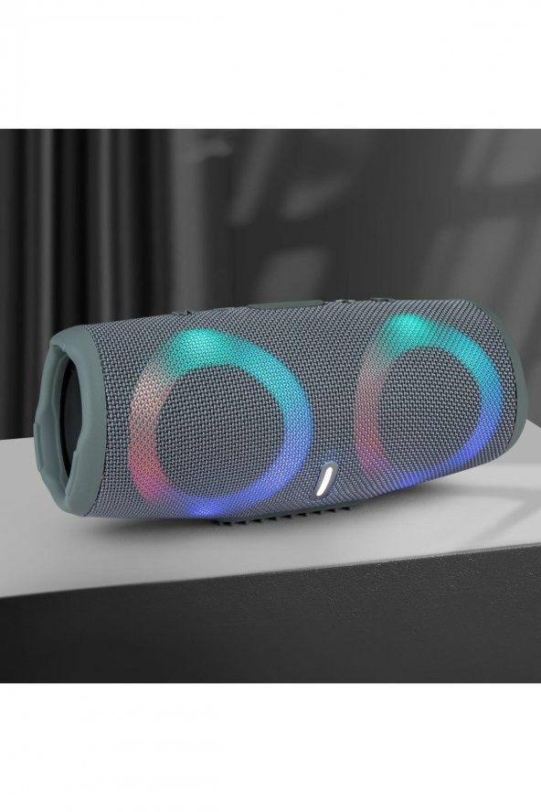 Charge 5 Taşınabilir Bluetooth Kablosuz Hoparlör RGB Işıklı Süper Bass USB+SD Destekli - 3
