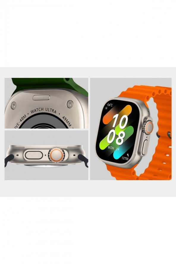 H11+ Ultra Plus Pusula Nfc Siri Vidalı Bluetooth Arama Özellikli Akıllı Saat H11+ Series