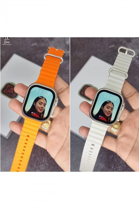 Watch 8 Ultra H11+ Ultra Plus Aktif Pusula Oyun Modu Çift Kordon 2023 Model 49mm Vidalı - 2