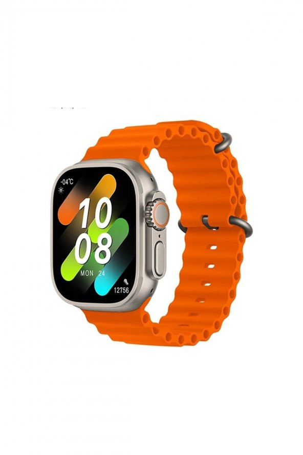 H11+ Ultra Watch 8 Pusula Nfc Siri Vidalı Bluetooth Arama Özellikli Akıllı Saat H11+ Series