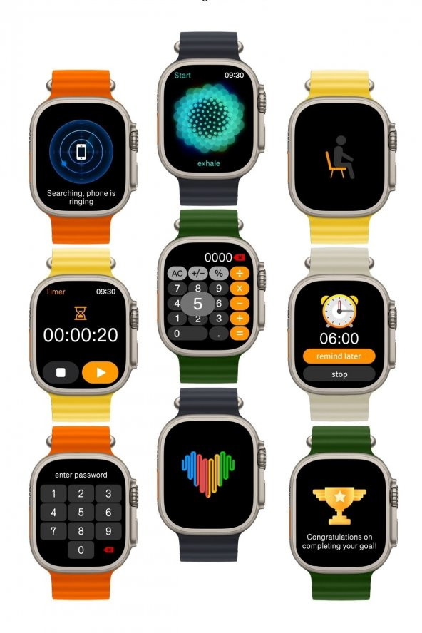 Watch 8 Ultra H11+ Ultra Plus Aktif Pusula Oyun Modu Çift Kordon 2023 Model 49mm Vidalı - 3