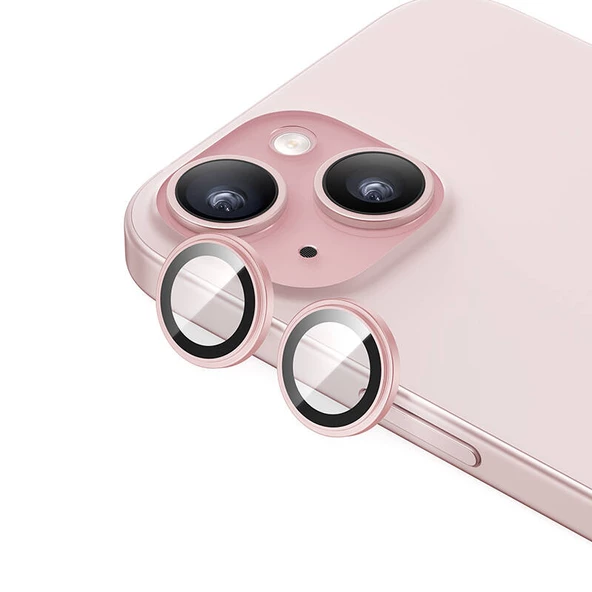 Vendas iPhone 15 Plus Uyumlu Gorilla Serisi Exclusive Safir Cam Kamera Lens Koruyucu 2 Adet Set