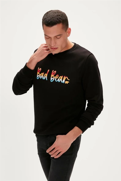 BAD BEAR MANUSCRIPT CREWNECK ERKEK SWEATSHIRT