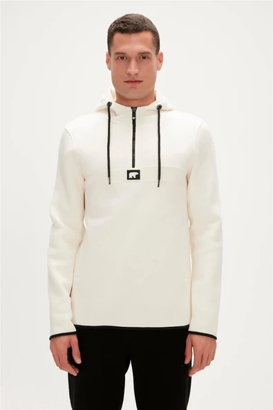 BAD BEAR DEFENCE HALF-ZIP HOODIE ERKEK POLAR SWEATSHIRT