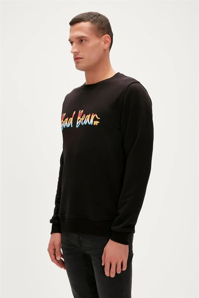 BAD BEAR MANUSCRIPT CREWNECK ERKEK SWEATSHIRT - 12