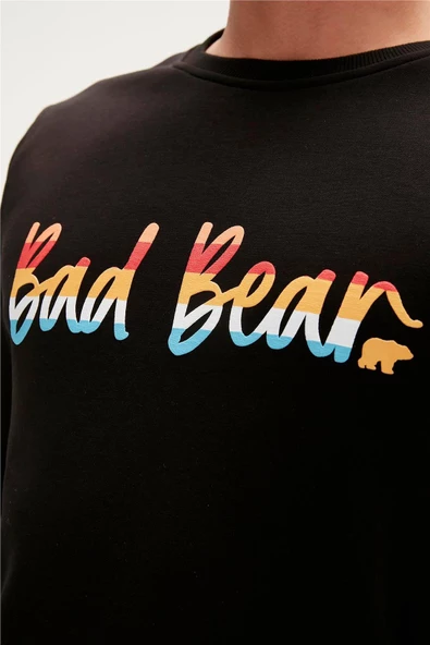 BAD BEAR MANUSCRIPT CREWNECK ERKEK SWEATSHIRT - 11