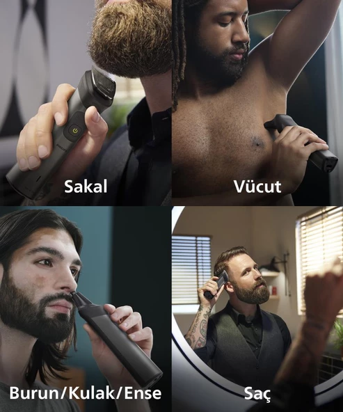 Philips 15'i 1 Arada Erkek Bakım Seti MG7950/15-Yüz/saç/vücut (Islak/kuru Kullanım) - 7