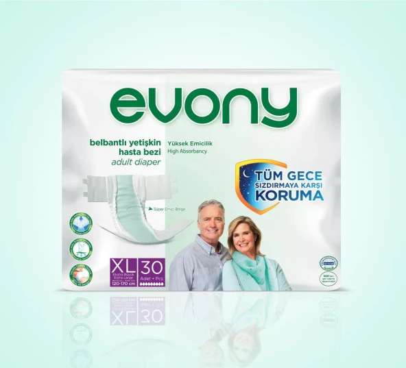 Evony Belbantlı Ekstra Büyük Boy (XL) 30'lu Hasta Bezi