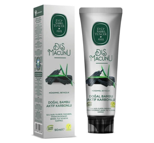 Eyüp Sabri Tuncer Doğal Bambu Aktif Karbonlu Beyazlatıcı Florürsüz Diş Macunu 90 ml - 2