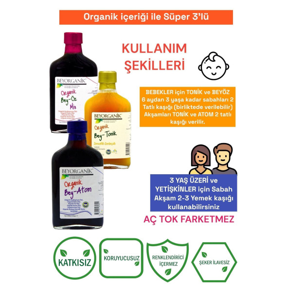 Beyorganik Süper 3lü Kış paketi (Bey Öz miks) (Bey Tonik) (Bey Atom) - 4