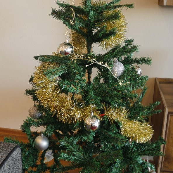 T.Concept Yılbaşı Çam Ağacı 150 cm Boy, 300 Dal, Noel Yılbaşı Dekorasyonu, Metal Ayaklı, Kutulu - Resim 4