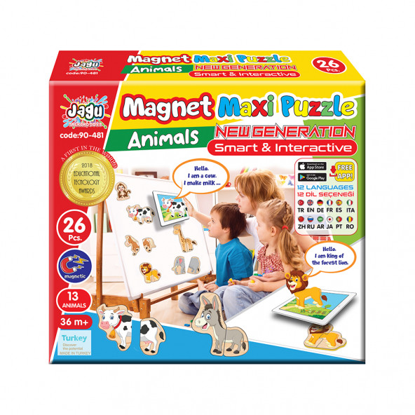 MAGNET MAXI PUZZLE HAYVANLAR JAGU.