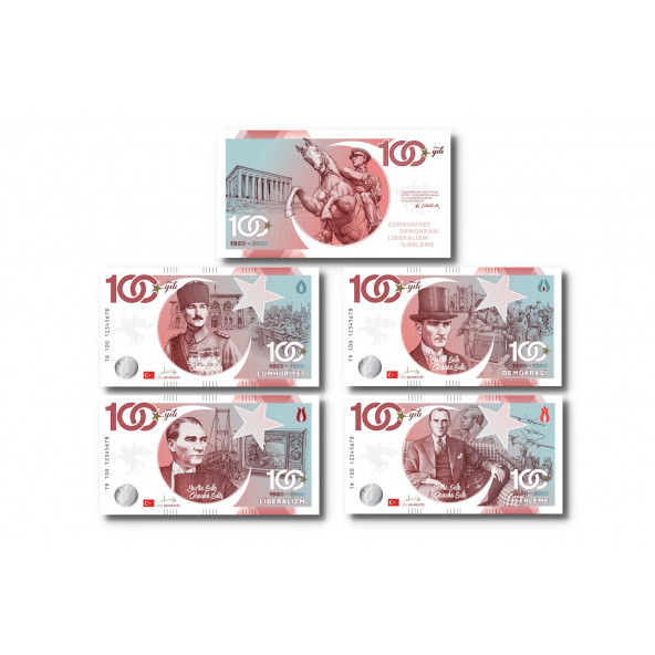 Türkiye Cumhuriyeti'nin 100. Yılı Hatıra Banknot Para Seti