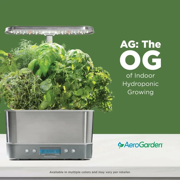 AeroGarden Harvest Elite Kapalı Bahçe Topraksız Sistemi - Paslanmaz Çelik - 3