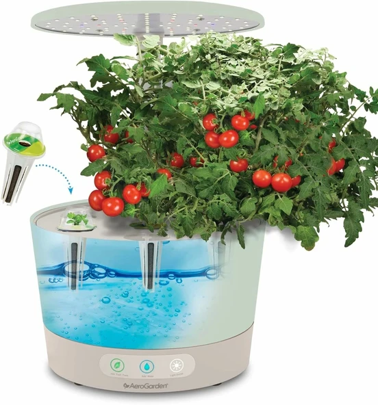 AeroGarden Harvest 360 Kapalı Bahçe Topraksız - LED Büyüme Işığı - 4