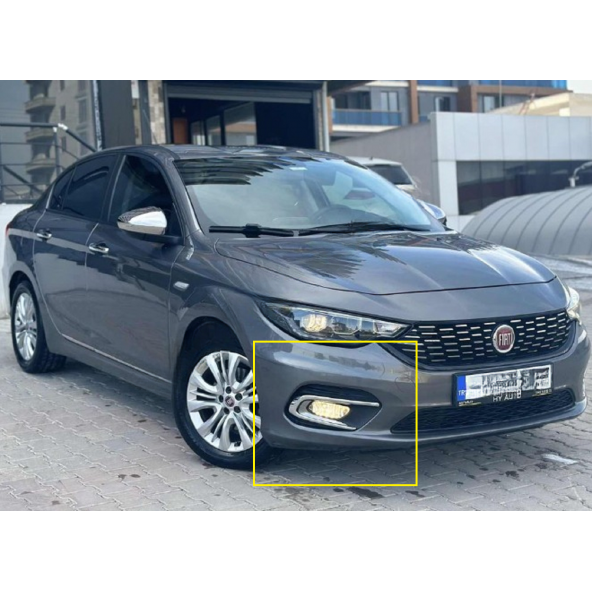 Fiat Egea Krom Sis Farı Çerçevesi 2015-2019 Paslanmaz Çelik - 6