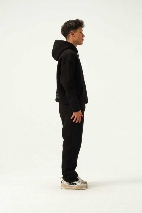 OVERSİZE UNISEX KAPÜŞONLU BASKILI SWEATSHİRT - 2