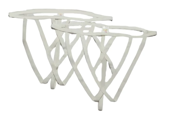 ASM1249 Kadın 2 Li Ekru Kafes Önü Çaprazlı Tanga String