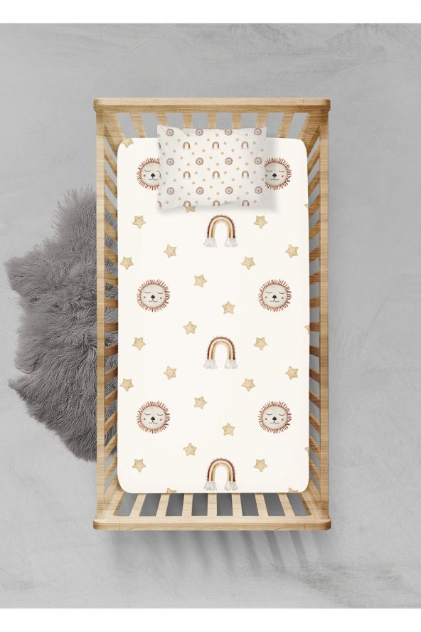100 Pamuklu Lastikli Çarşaf Seti - (60x120+15cm) - PLCS22023046