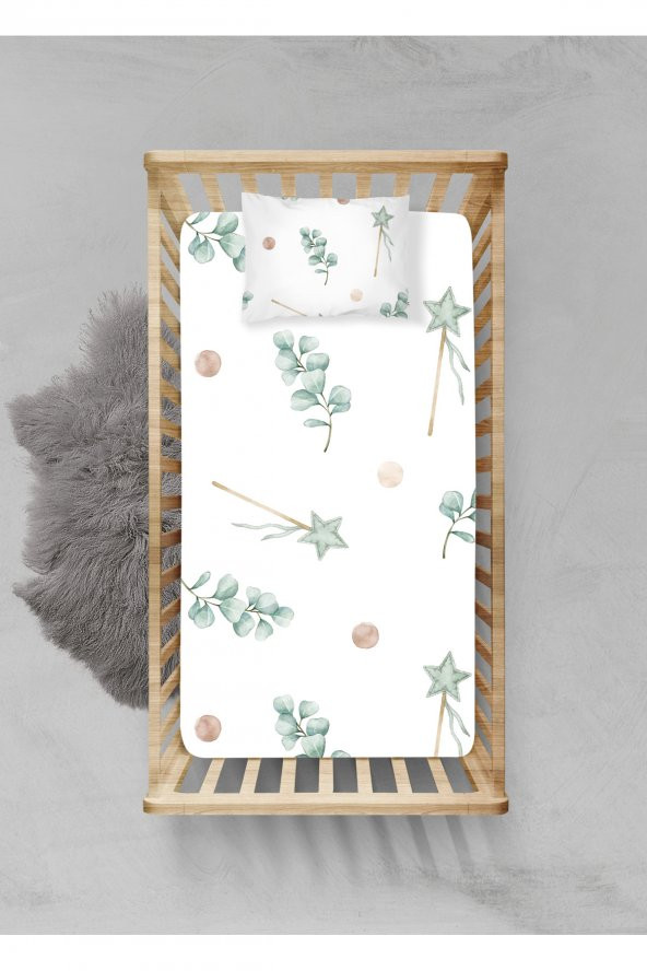 100 Pamuklu Lastikli Çarşaf Seti - (80x140+15cm) - PLCS52023041