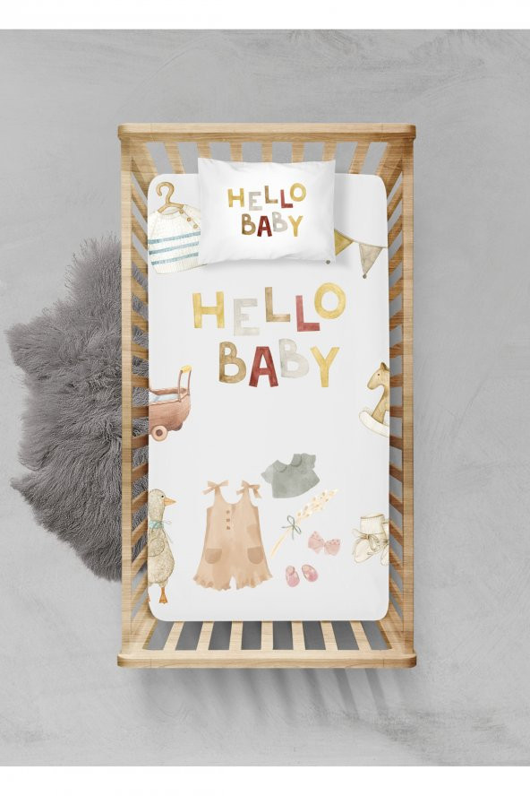 100 Pamuklu Lastikli Çarşaf Seti - (70x130+15cm) - PLCS42023024