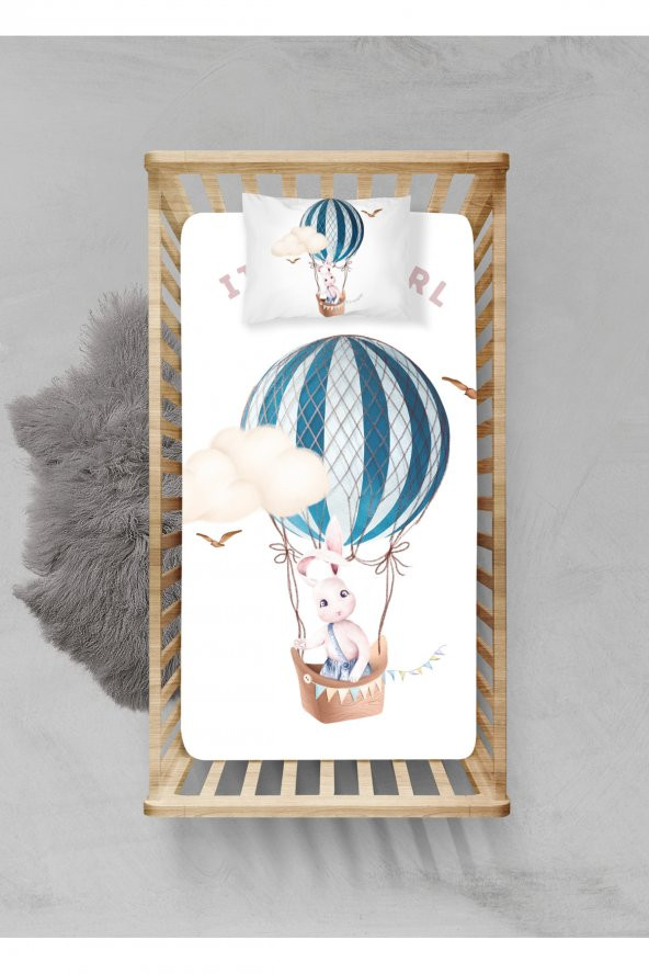 100 Pamuklu Lastikli Çarşaf Seti - (70x110+15cm) - PLCS32023005