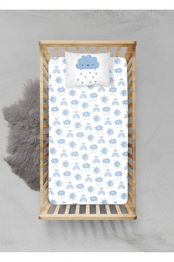 100 Pamuklu Lastikli Çarşaf Seti - (70x110+15cm) - PLCS32023001
