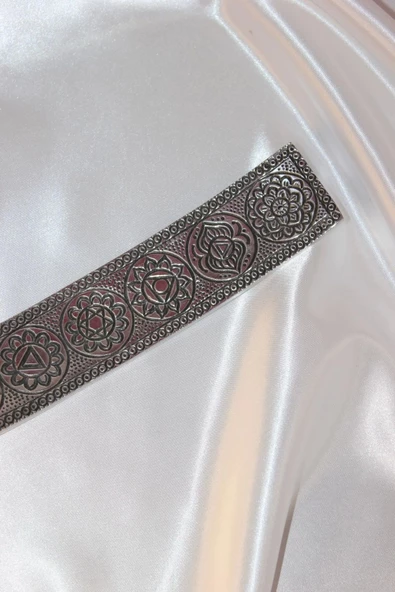 Çubuk Tütsülük İşlemeli Çelik Gümüş - Resim 9