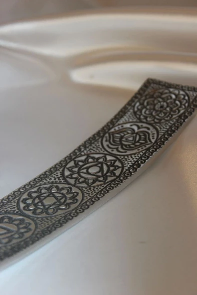 Çubuk Tütsülük İşlemeli Çelik Gümüş - Resim 8