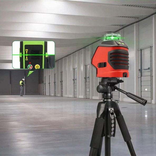 KOBB KBL88GTP 25M Profesyonel Yatay 360° ve Dikey Otomatik Hizalamalı Nokta Şakül ve Yeşil Çapraz Çizgi Lazer - Resim 10