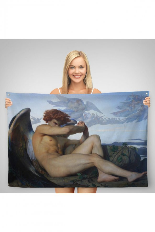 Alexandre Cabanel Fallen Angels Eyes Kanvas Duvar Sanatı, Klasik Sanat Duvar Örtüsü Halısı 5385  - 1