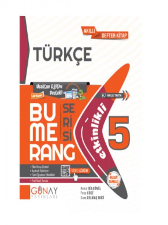 Günay Yayınları 5. Sınıf Türkçe Etkinlikli Bumerang Serisi