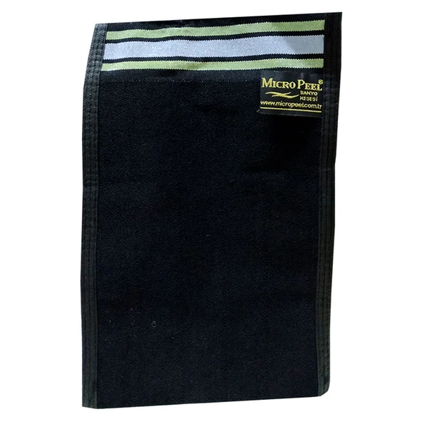 Micro Peel İpek Sırt ve Vücut Kesesi Siyah 17X27 ürün görseli 1