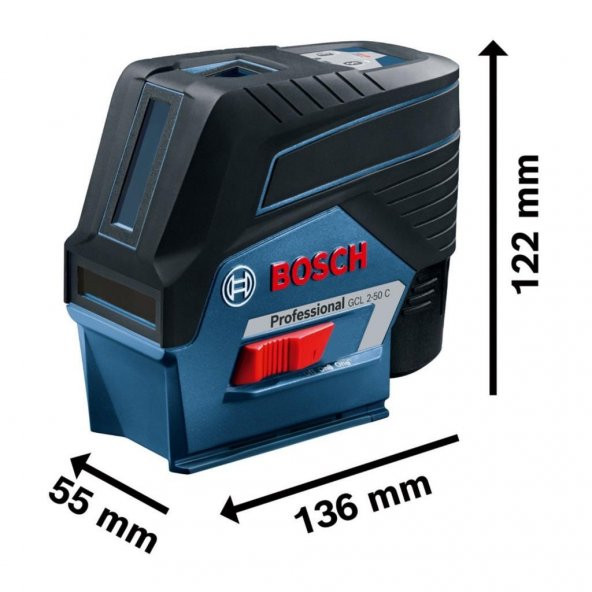 Bosch GCL 2-50 C Çizgi Lazeri + RM2 + BT150  0601066G02 - 2