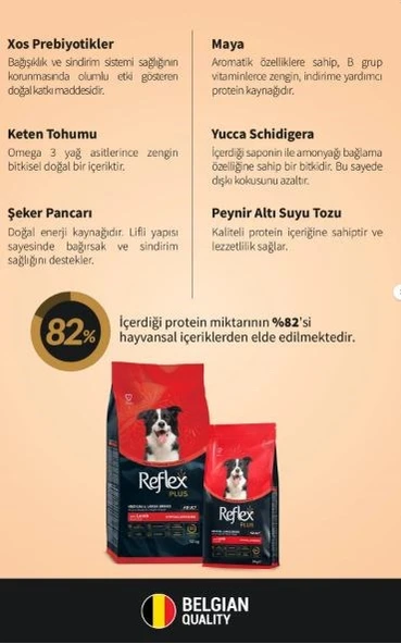 Reflex Plus Kuzu Etli ve Pirinçli Büyük Irk Yetişkin Köpek Maması 18 KG - Resim 4
