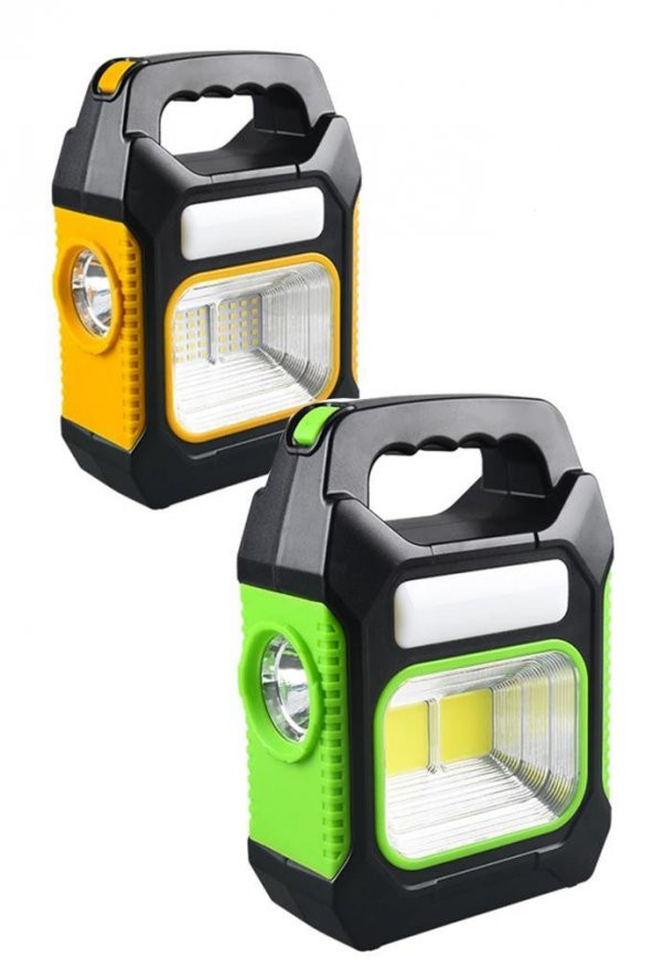 Sarj Edilebilir ve Solar Sarjlı Portatif Taşınabilir Yeşil Kamp Feneri Avcılık Feneri - 3