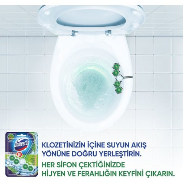 Domestos Wc Blok 5Li Güç Çam Ferahlıgı 50GR 6863 - 4