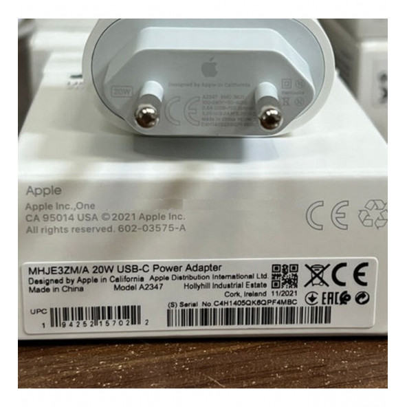 Apple Iphone 14 Pro / 14 Pro Max Uyumlu Orjinal Sarj Adaptörü 20 W Type-c Adaptör (İthalatcı Garantili)