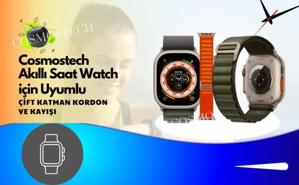 Cosmostech Akıllı Saat Watch için Uyumlu 42MM 44MM 45MM 49MM 1/2/3/4/5/6/se/7/8/ultra Çift Katman Kordon ve Kayışı Yeşil(Yeşil) - 7