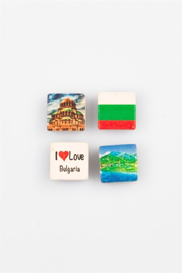 Bulgaristan Temalı Dörtlü Taş Magnet - Resim 5