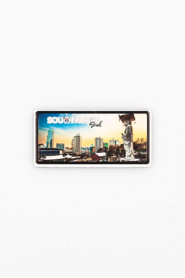 Güney Kore Seul Plaka Magnet - Resim 3