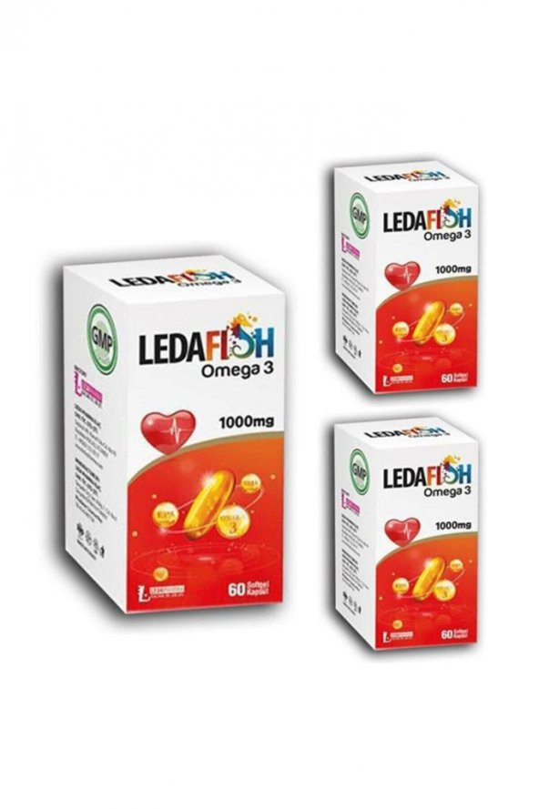 Ledafish Omega 3 1000 mg 60 Softjel Kapsül (3 Adet)