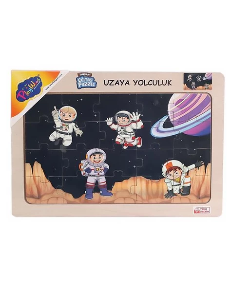 Playwood Ahşap Eğitici Puzzle Uzaya Yolculuk ONY77